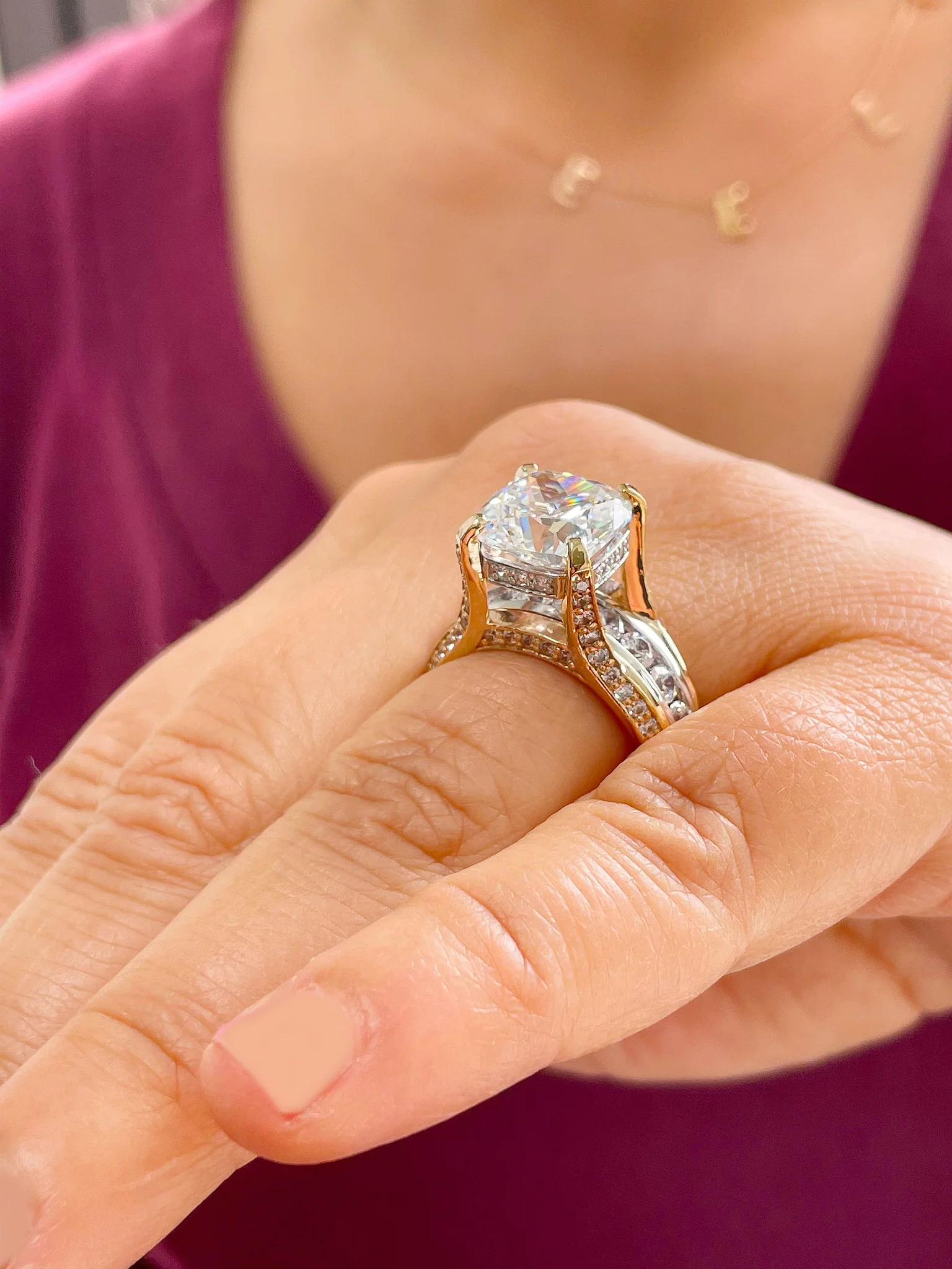 6.5 Carat Fashion Round Cut Engagement Ring