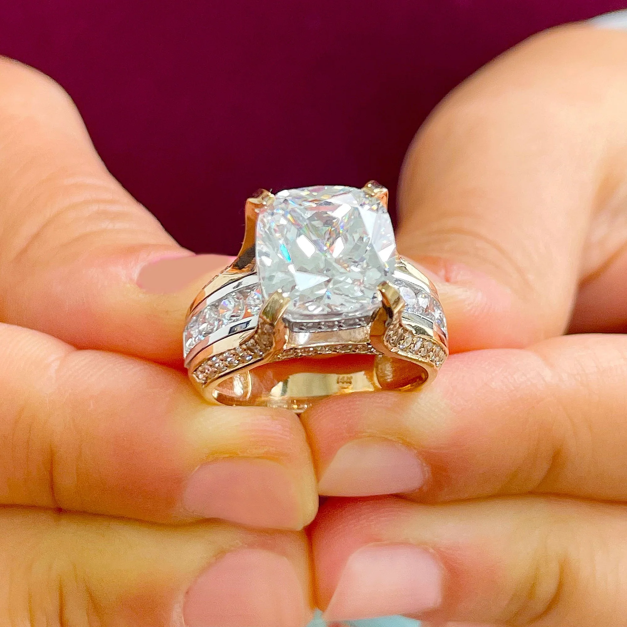 6.5 Carat Fashion Round Cut Engagement Ring