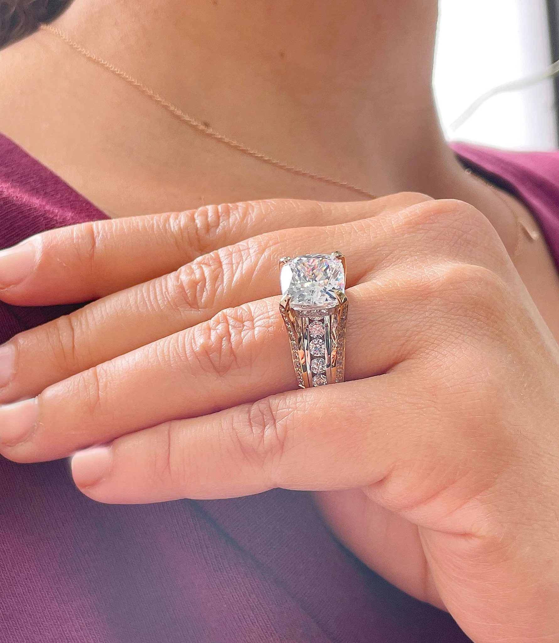 6.5 Carat Fashion Round Cut Engagement Ring