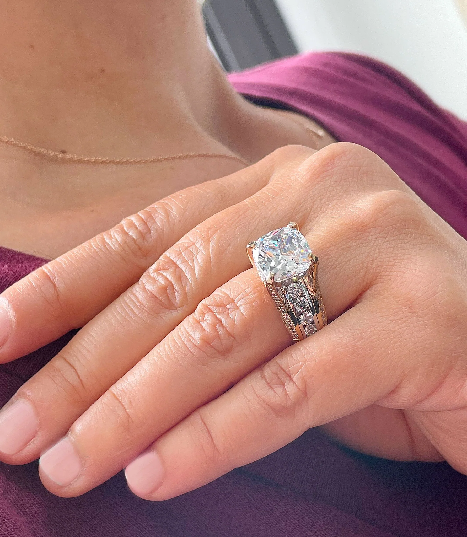 6.5 Carat Fashion Round Cut Engagement Ring