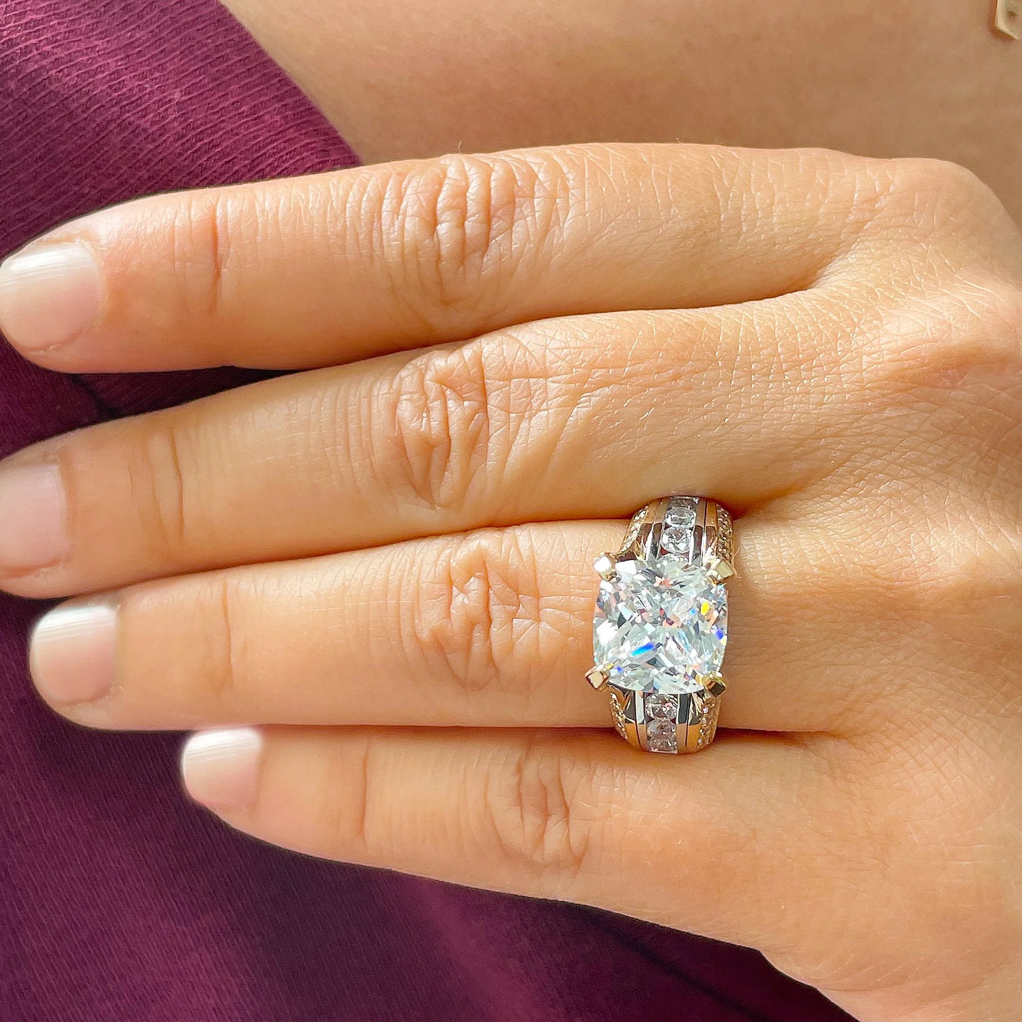 6.5 Carat Fashion Round Cut Engagement Ring