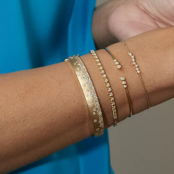 Flush Set Multicolor Sapphire Rainbow Starry Bangle