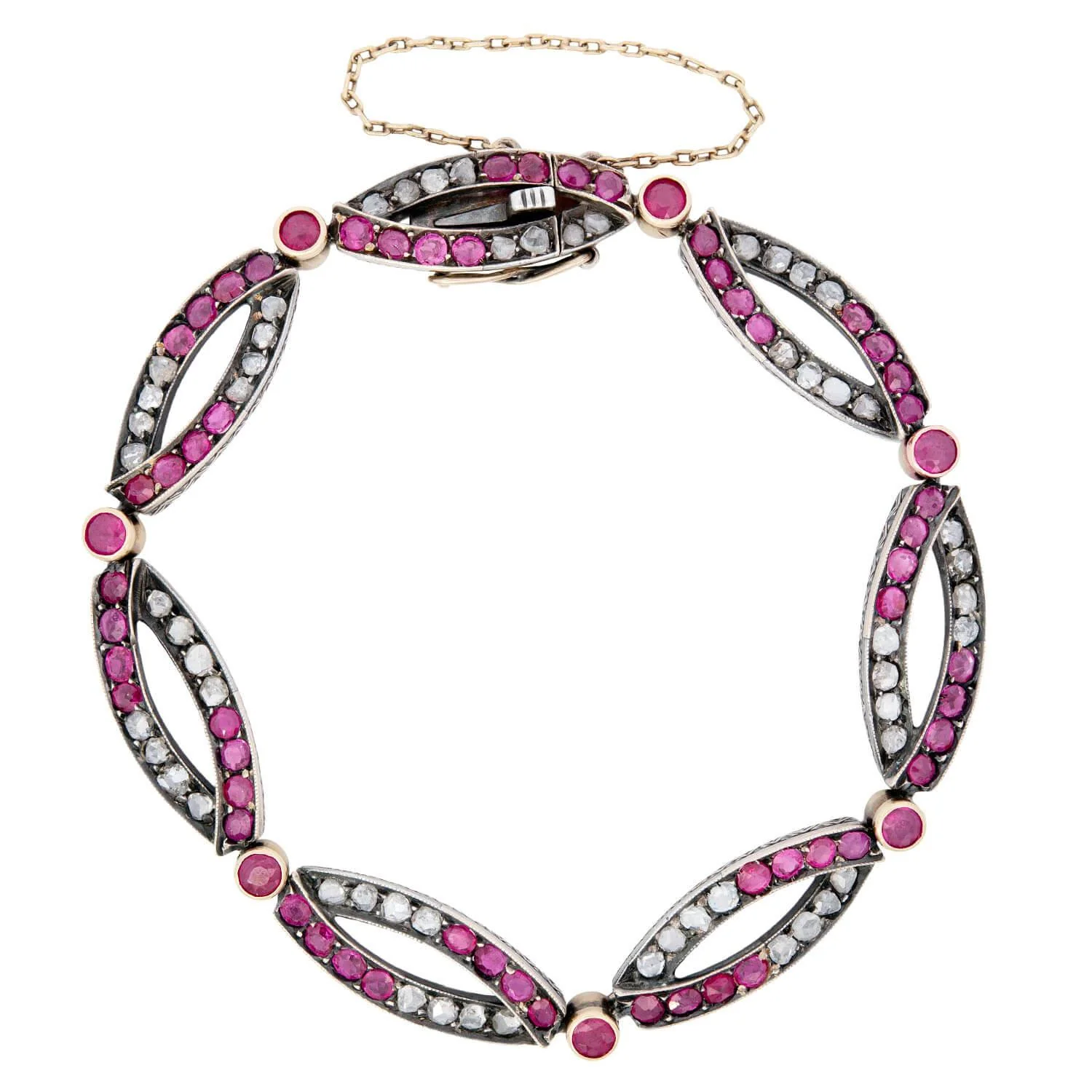 [Copy][Copy][Copy][Copy][Copy][Copy][Copy]20ctw Round and Baguette Cut Link Bracelet