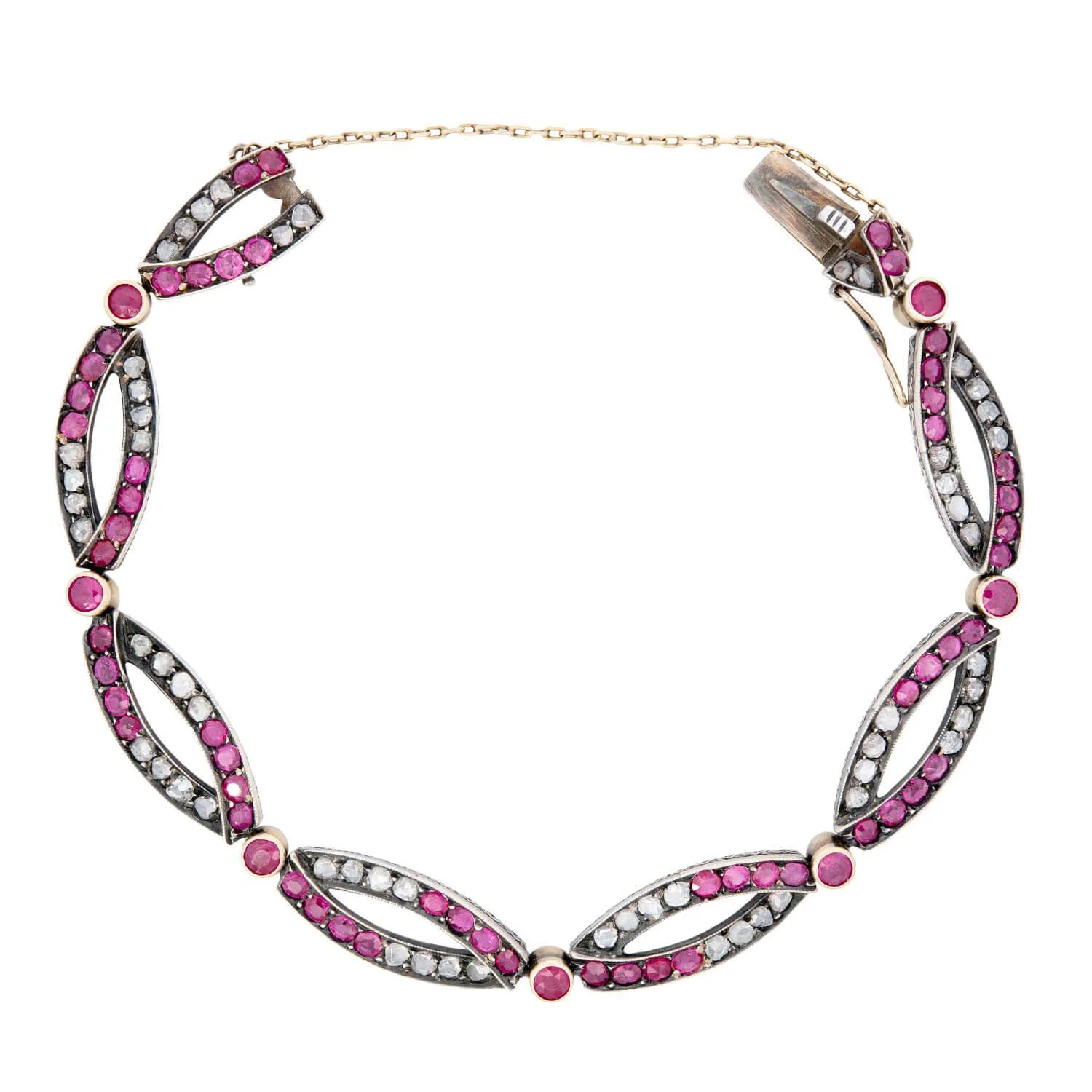 [Copy][Copy][Copy][Copy][Copy][Copy][Copy]20ctw Round and Baguette Cut Link Bracelet