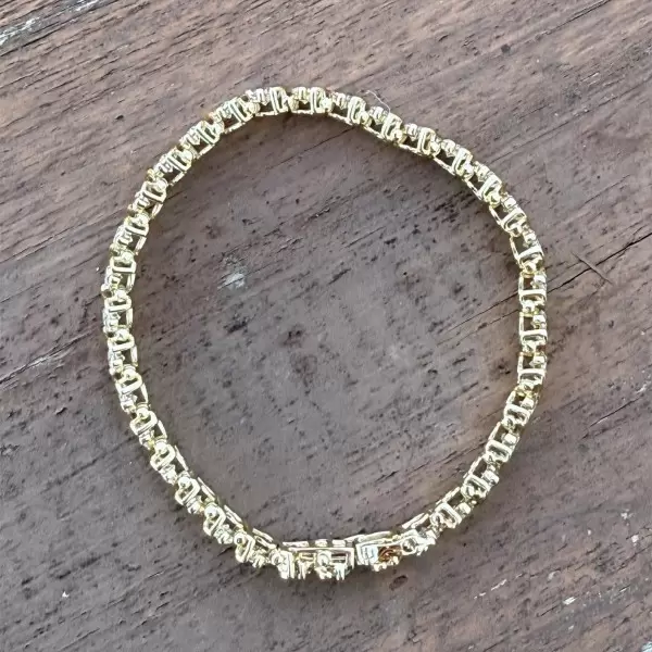 8ctw Round Cut White Sapphire Bracelet