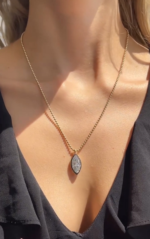 [Copy][Copy][Copy]Colorful four-leaf clover sparkling necklace