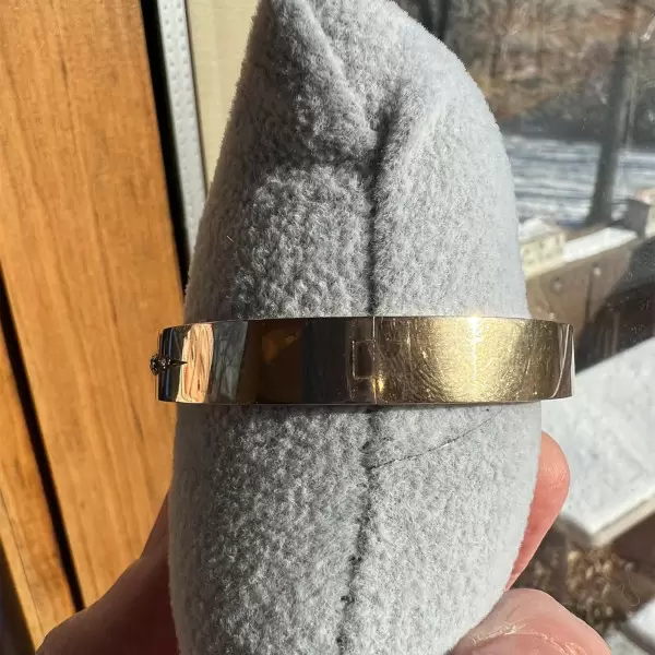 Vintage 7.5ctw Round Cut White Sapphire Hinged Bracelet