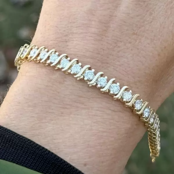 8ctw Round Cut White Sapphire Bracelet