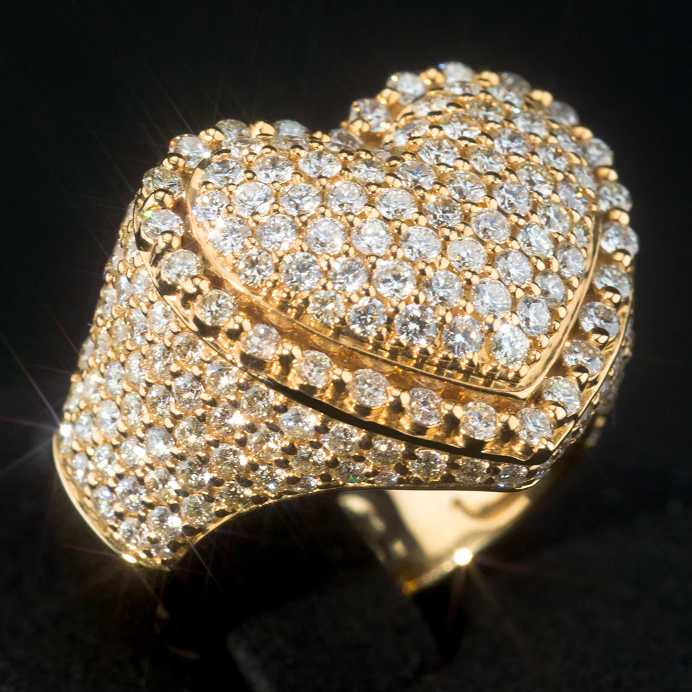 [Copy][Copy][Copy]5ct Princess Cut White Sapphire Yellow Gold Handmade Men's Ring