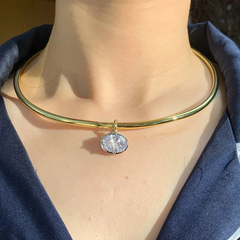 [Copy][Copy][Copy]Multi-cut Chain 18ct Cushion Cut Aquamarine Statement Necklace