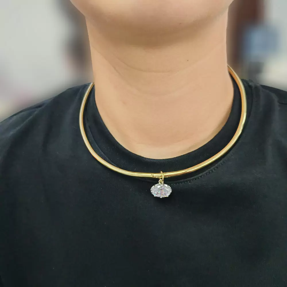 [Copy][Copy][Copy]Multi-cut Chain 18ct Cushion Cut Aquamarine Statement Necklace