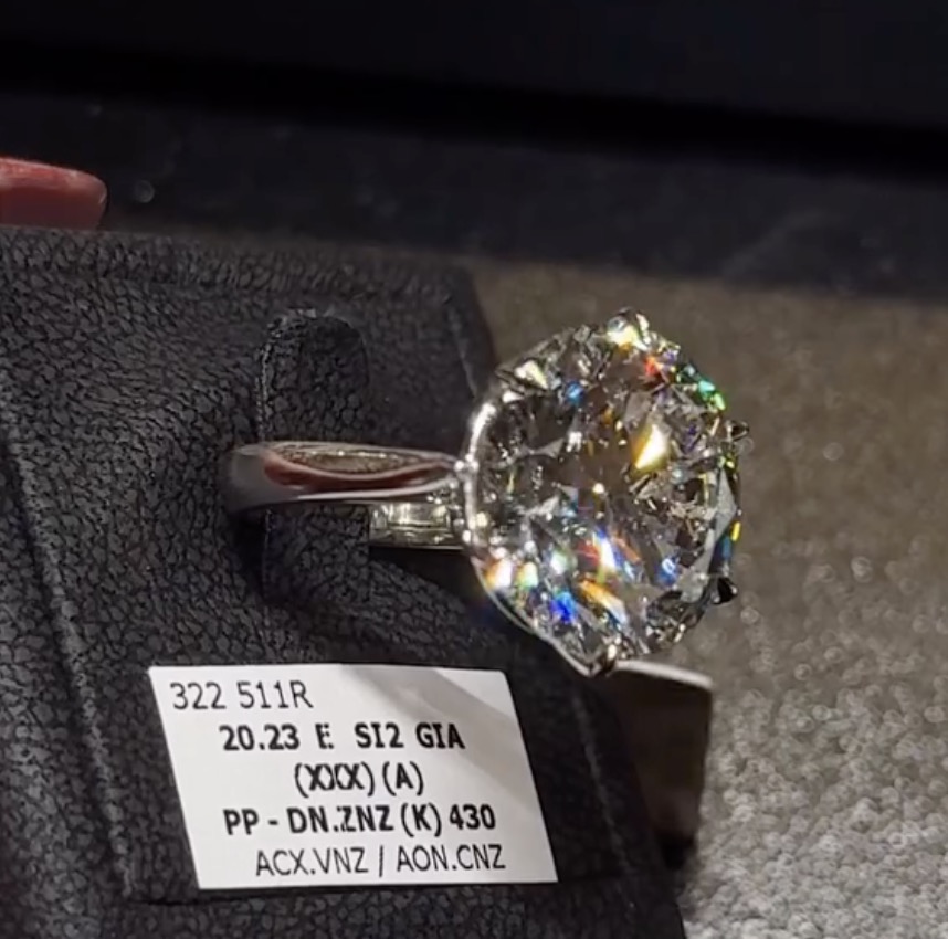 8.0ct Sterling Silver Solitaire Engagement Ring