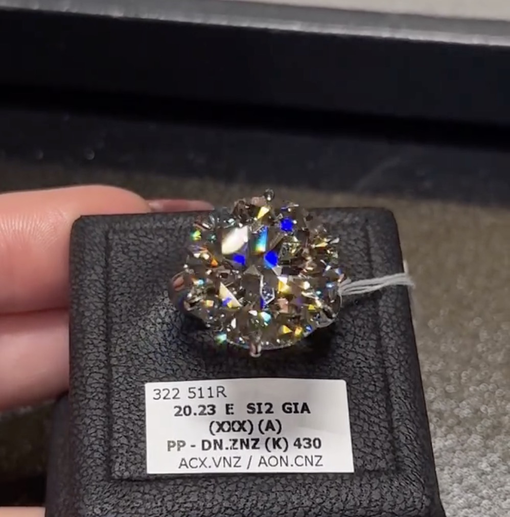 8.0ct Sterling Silver Solitaire Engagement Ring