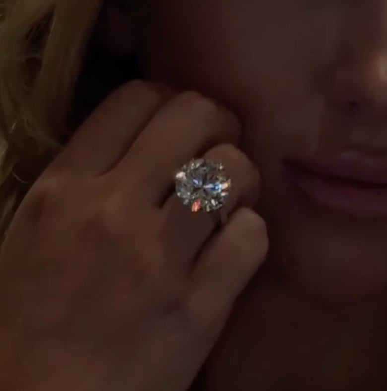 8.0ct Sterling Silver Solitaire Engagement Ring