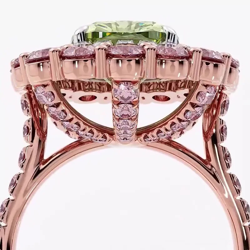 Round-cut fashion multi-color ring