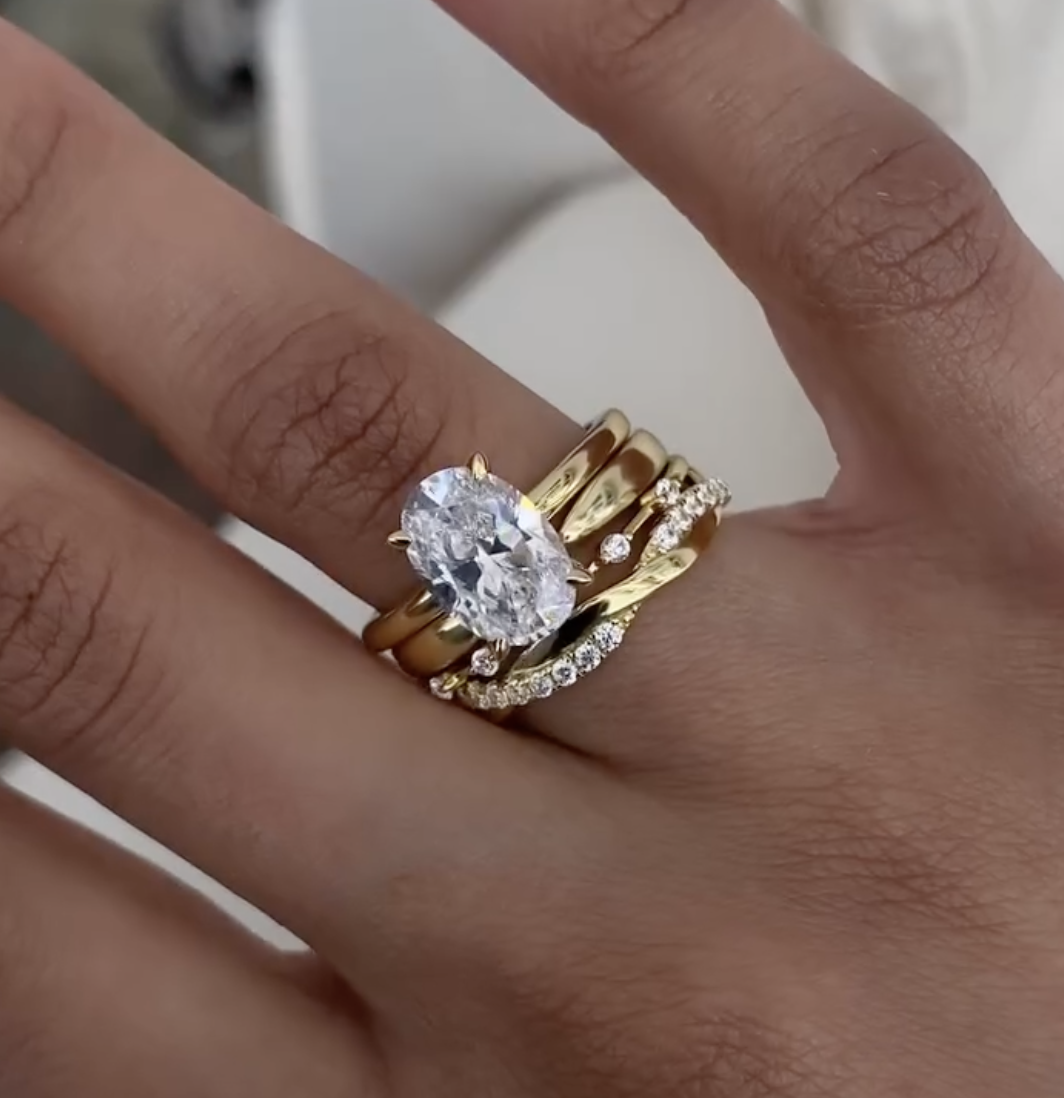 Fashion 3.6ct Pear Cut White Sapphire Wedding Ring