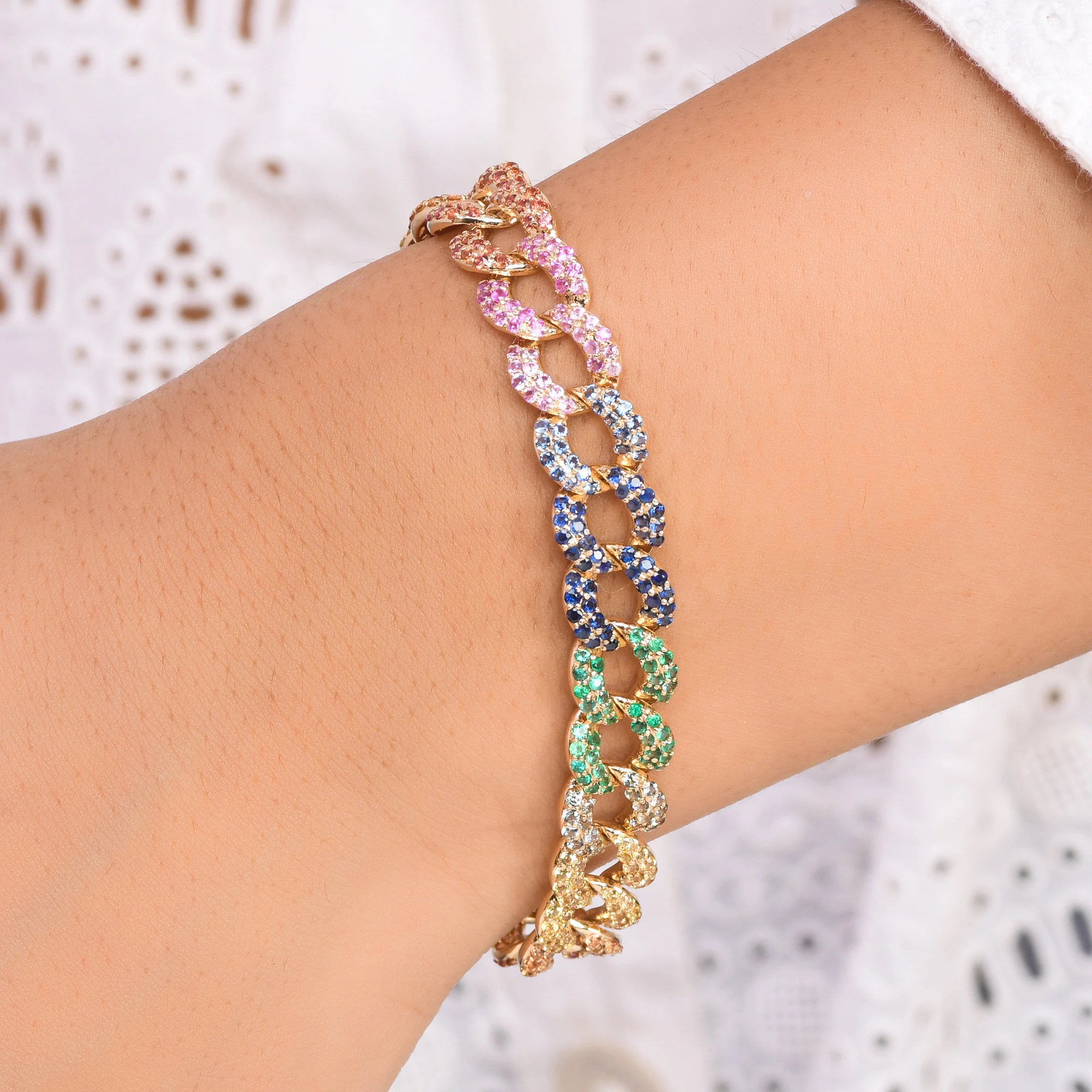 [Copy][Copy][Copy][Copy][Copy][Copy]Vintage 7.5ctw Round Cut White Sapphire Hinged Bracelet