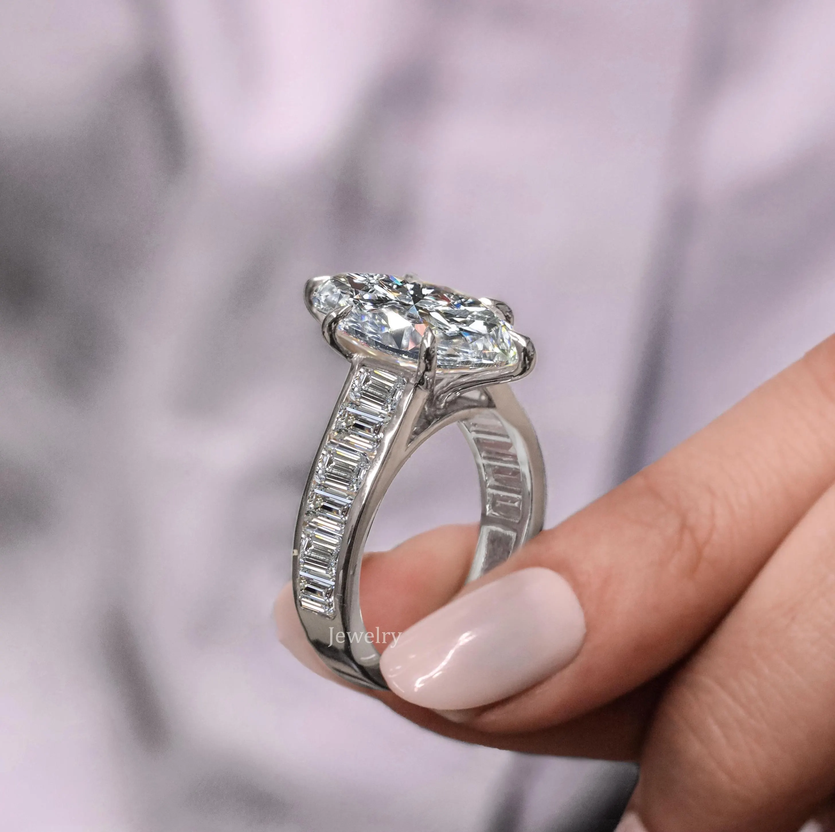 [Copy]7.5ct Asscher Cut White Sapphire Bold Men's Ring