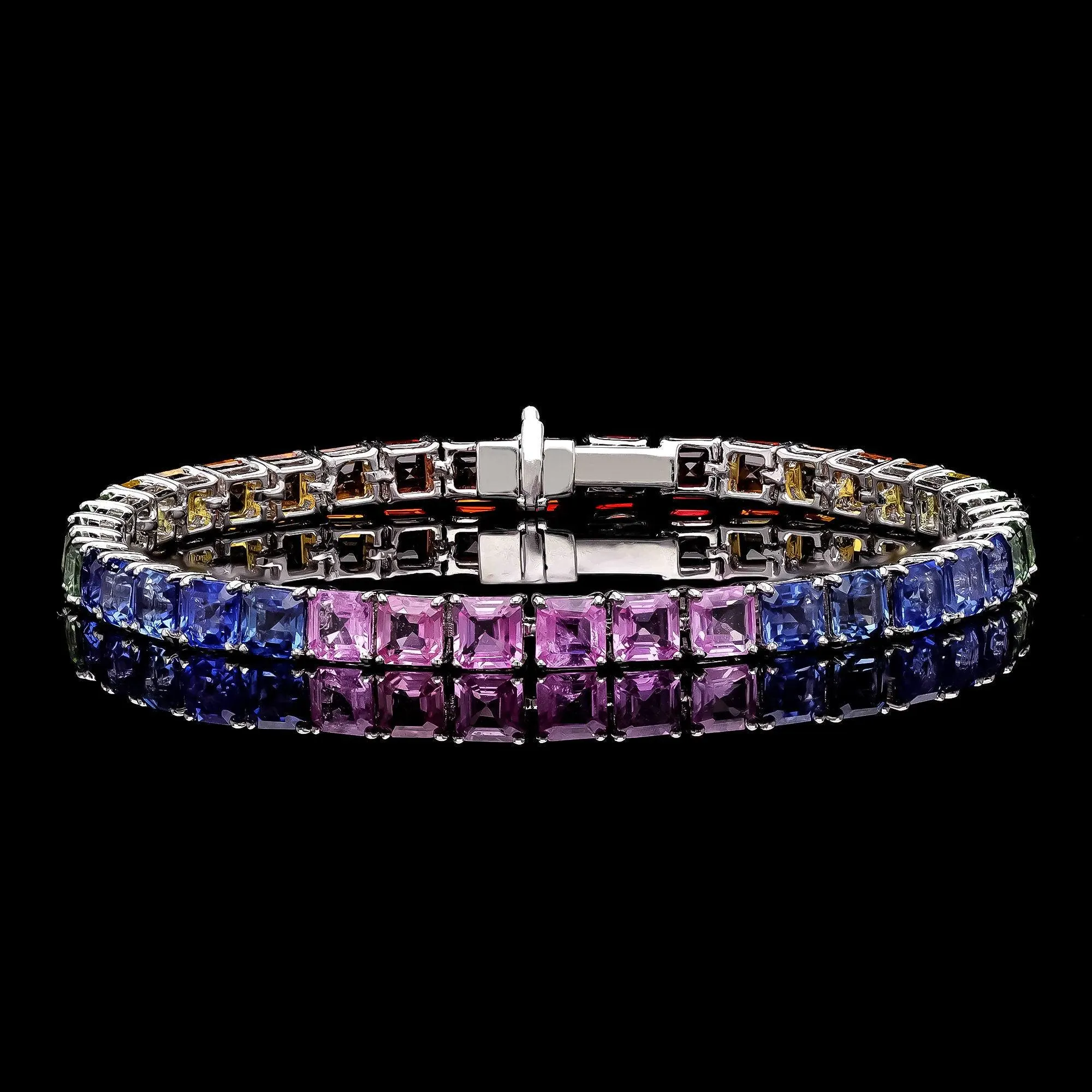 [Copy][Copy][Copy][Copy][Copy]20ctw Round and Baguette Cut Link Bracelet