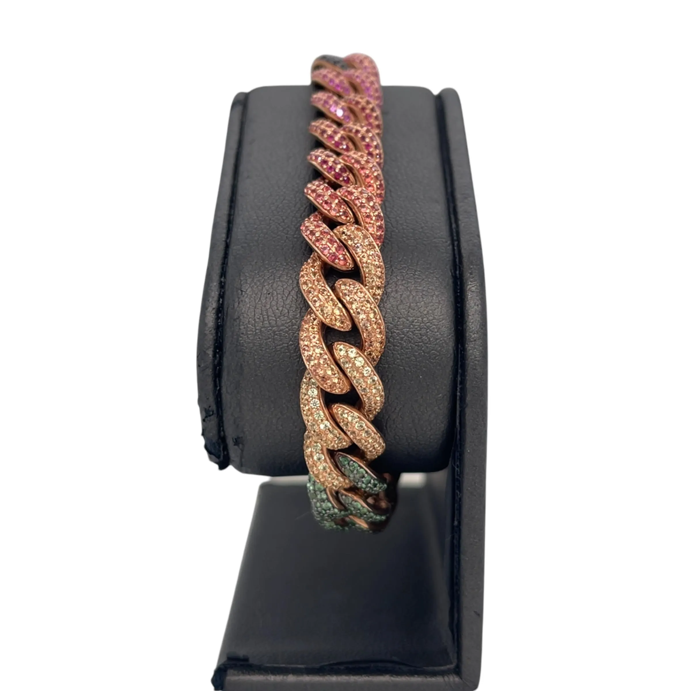 [Copy][Copy][Copy][Copy][Copy]Vintage 7.5ctw Round Cut White Sapphire Hinged Bracelet