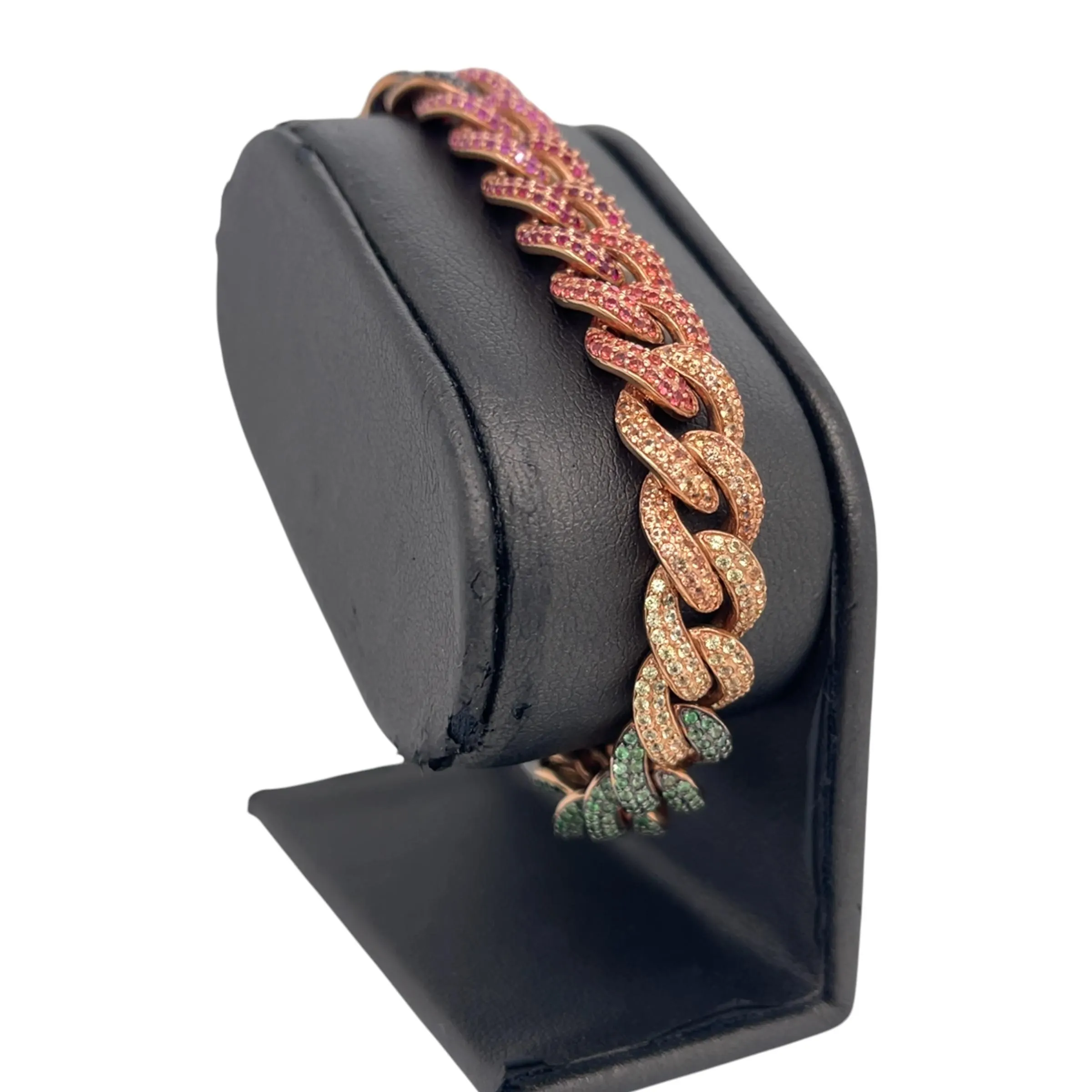 [Copy][Copy][Copy][Copy][Copy]Vintage 7.5ctw Round Cut White Sapphire Hinged Bracelet