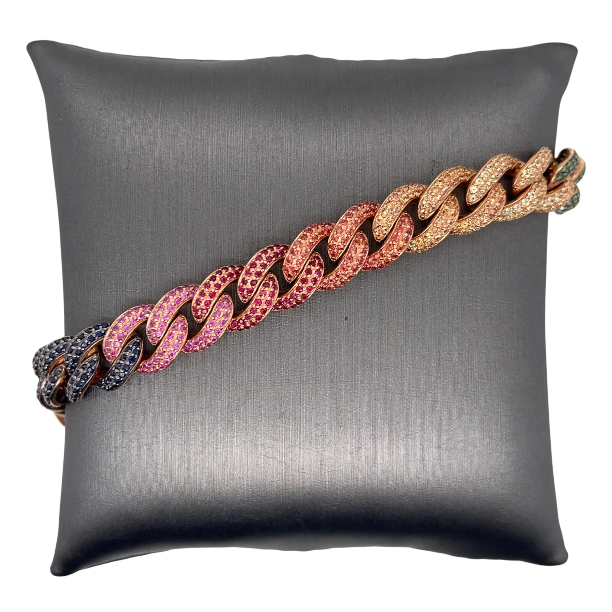 [Copy][Copy][Copy][Copy][Copy]Vintage 7.5ctw Round Cut White Sapphire Hinged Bracelet