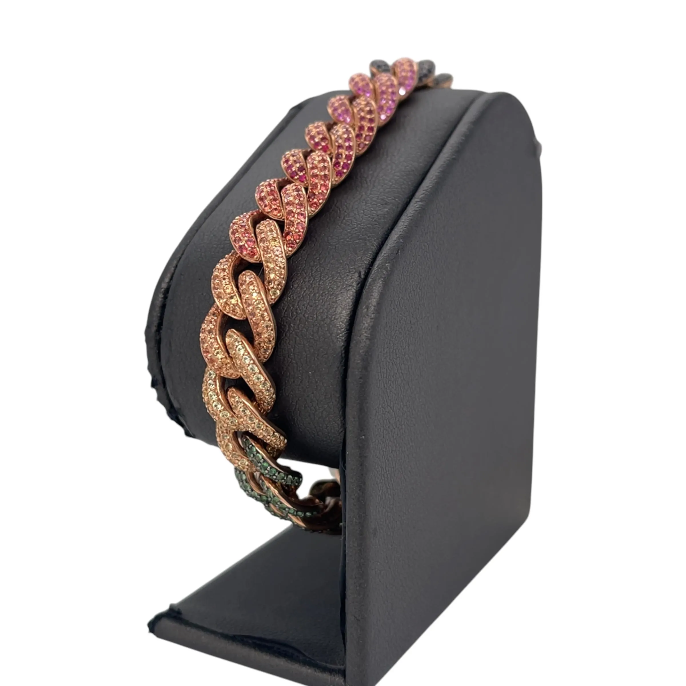 [Copy][Copy][Copy][Copy][Copy]Vintage 7.5ctw Round Cut White Sapphire Hinged Bracelet