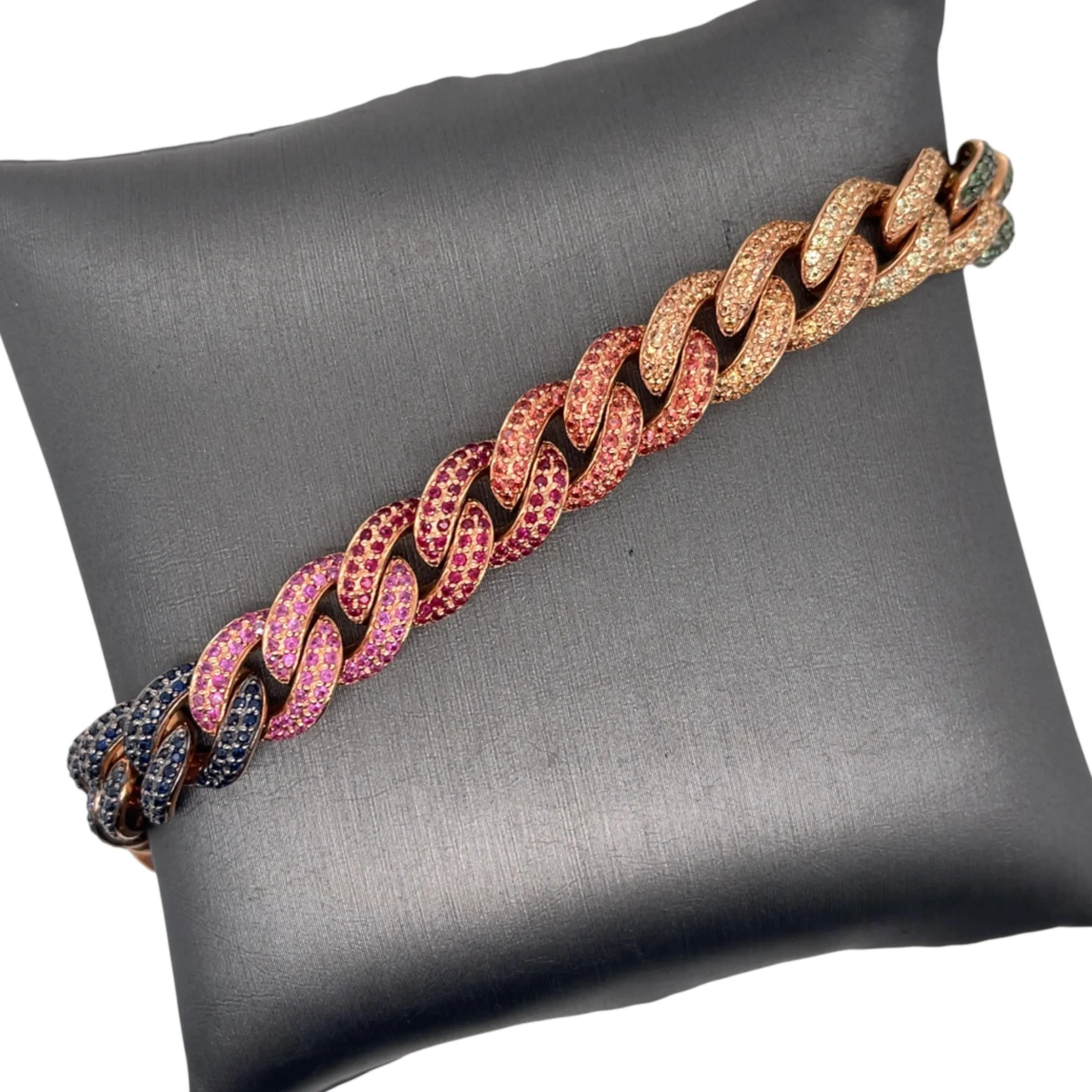 [Copy][Copy][Copy][Copy][Copy]Vintage 7.5ctw Round Cut White Sapphire Hinged Bracelet