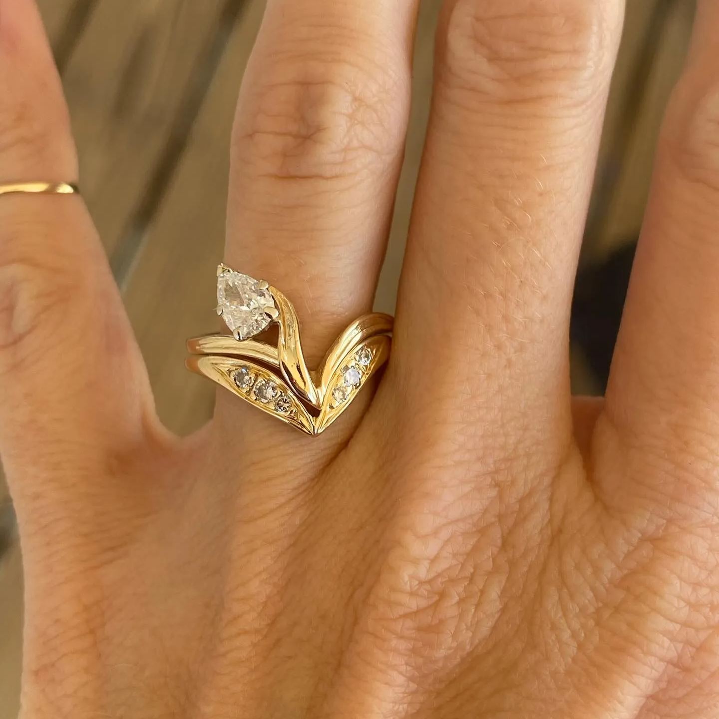 Tulip Flower Silver Gemstone Ring