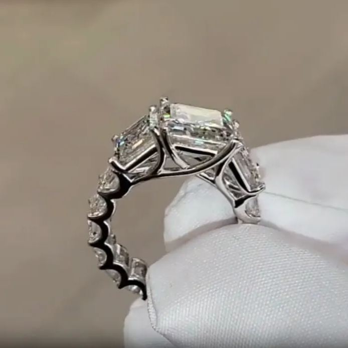 Square Cut Gemstone Luxury Ring