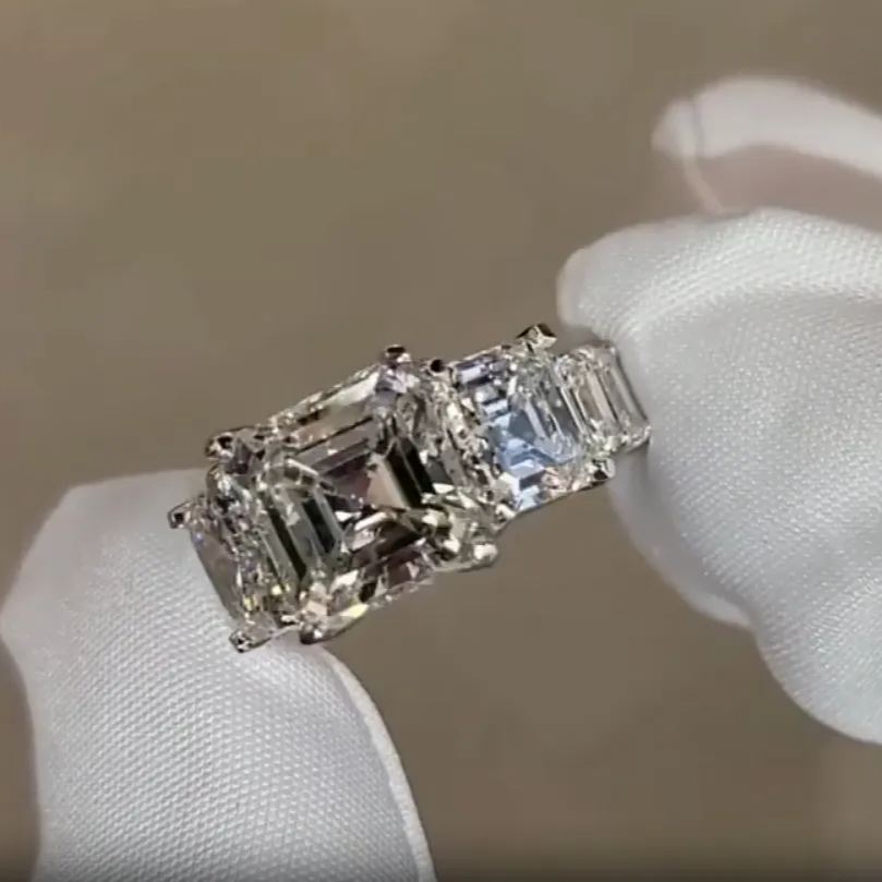 Square Cut Gemstone Luxury Ring