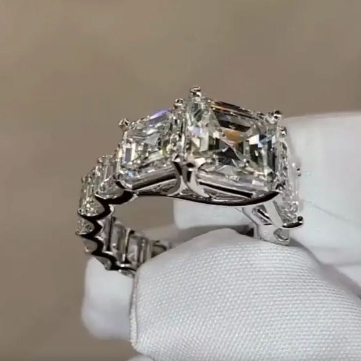 Square Cut Gemstone Luxury Ring