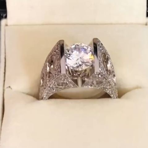 [Copy]Vintage super heavy gold two-tone gold ring