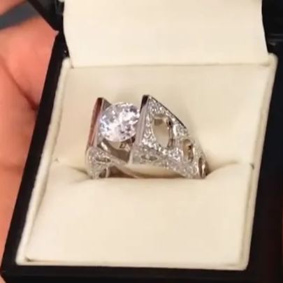 [Copy]Vintage super heavy gold two-tone gold ring