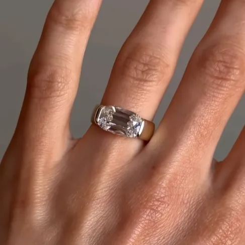 [Copy]3ctw Open Design Pave Wedding Ring