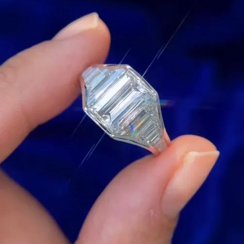 [Copy][Copy]Flush Set Multicolor Sapphire Starry Band Rainbow Ring