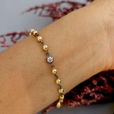 [Copy]20ctw Round and Baguette Cut Link Bracelet