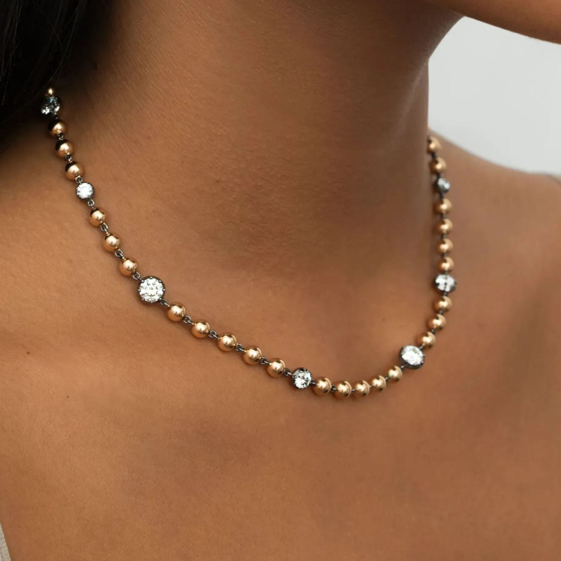 [Copy][Copy]Multi-cut Chain 18ct Cushion Cut Aquamarine Statement Necklace