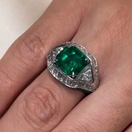 [Copy]5ct Princess Cut White Sapphire Yellow Gold Handmade Men's Ring