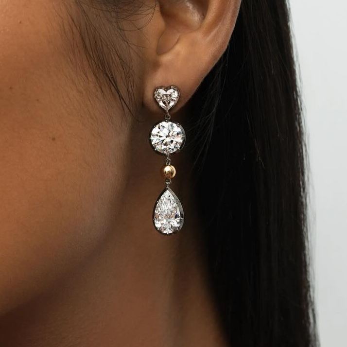 [Copy][Copy]"Tropical Cascade" Multigem Drop Earrings