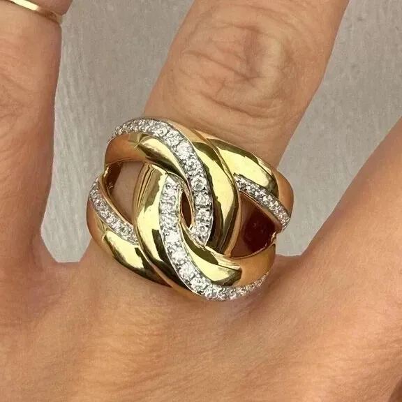 [Copy]2.5 Carat Lab-Grown Diamond Pave Waterfall Ring