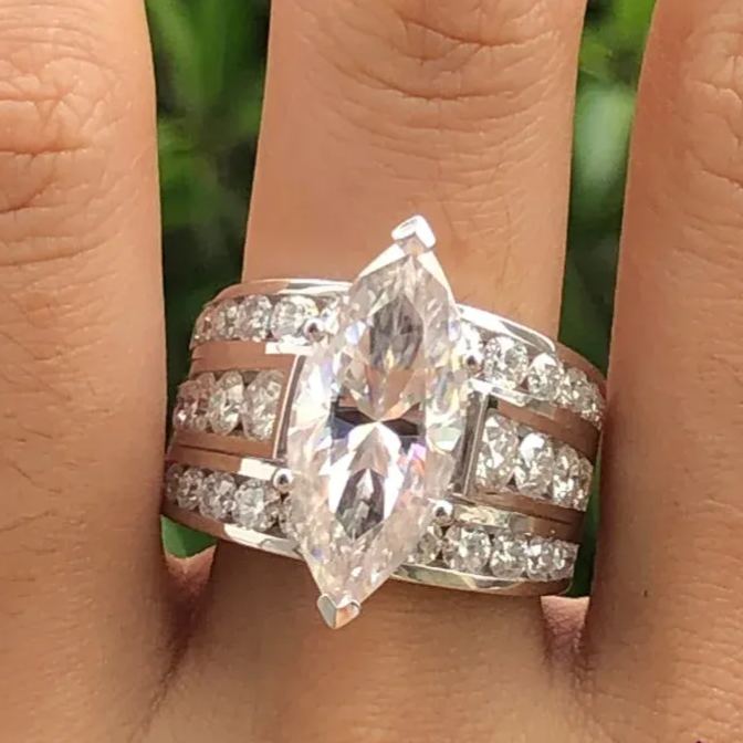 [Copy][Copy][Copy][Copy]Men's Solid 925 Sterling Silver Iced Hip Hop Baguette  Pinky Cross Ring