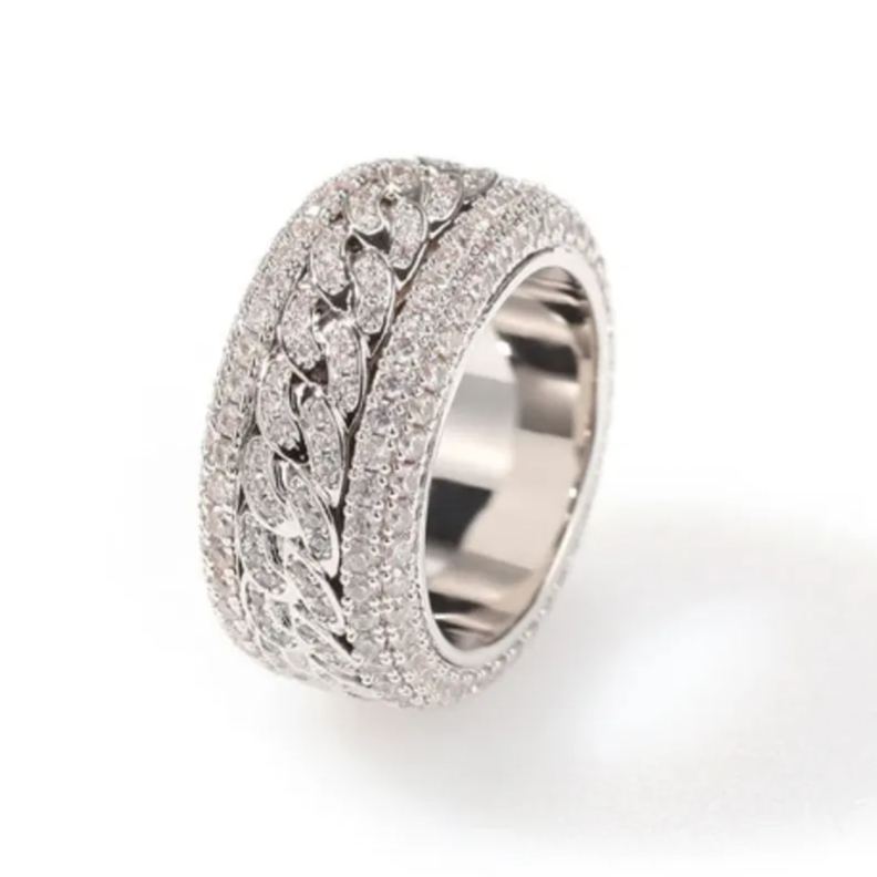 Fashion 4ct Round Cut White Diamond Statement Ring