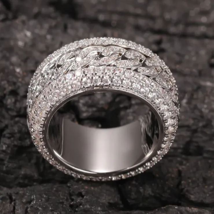 Fashion 4ct Round Cut White Diamond Statement Ring