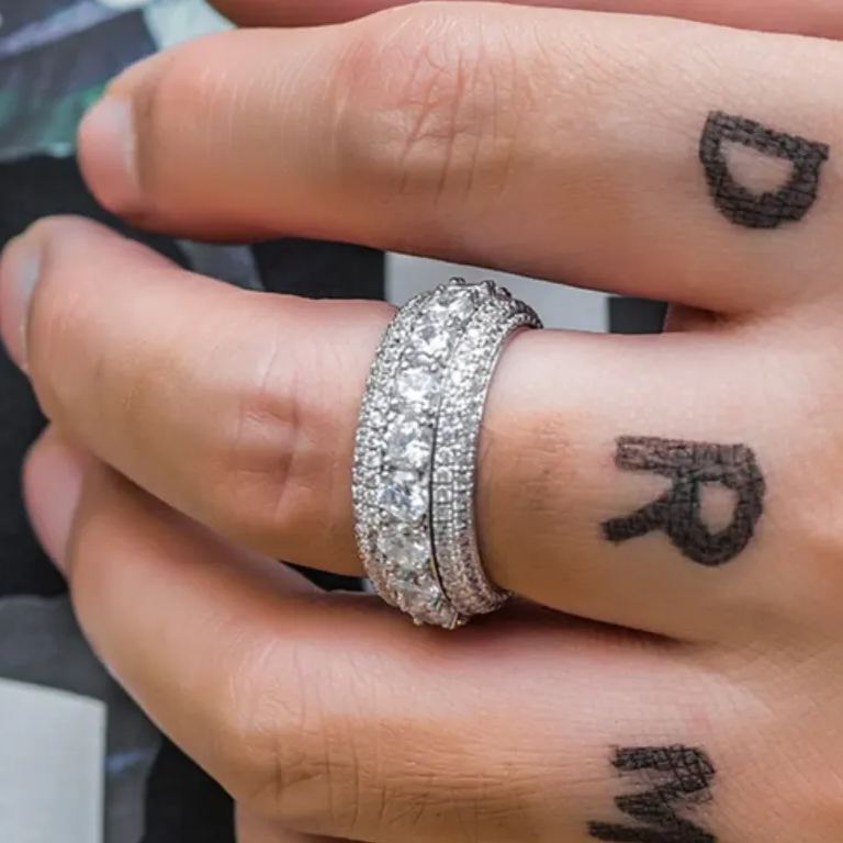 Fashion 2.5ct Round Cut White Sapphire (Wedding Set) Stackable Ring Set