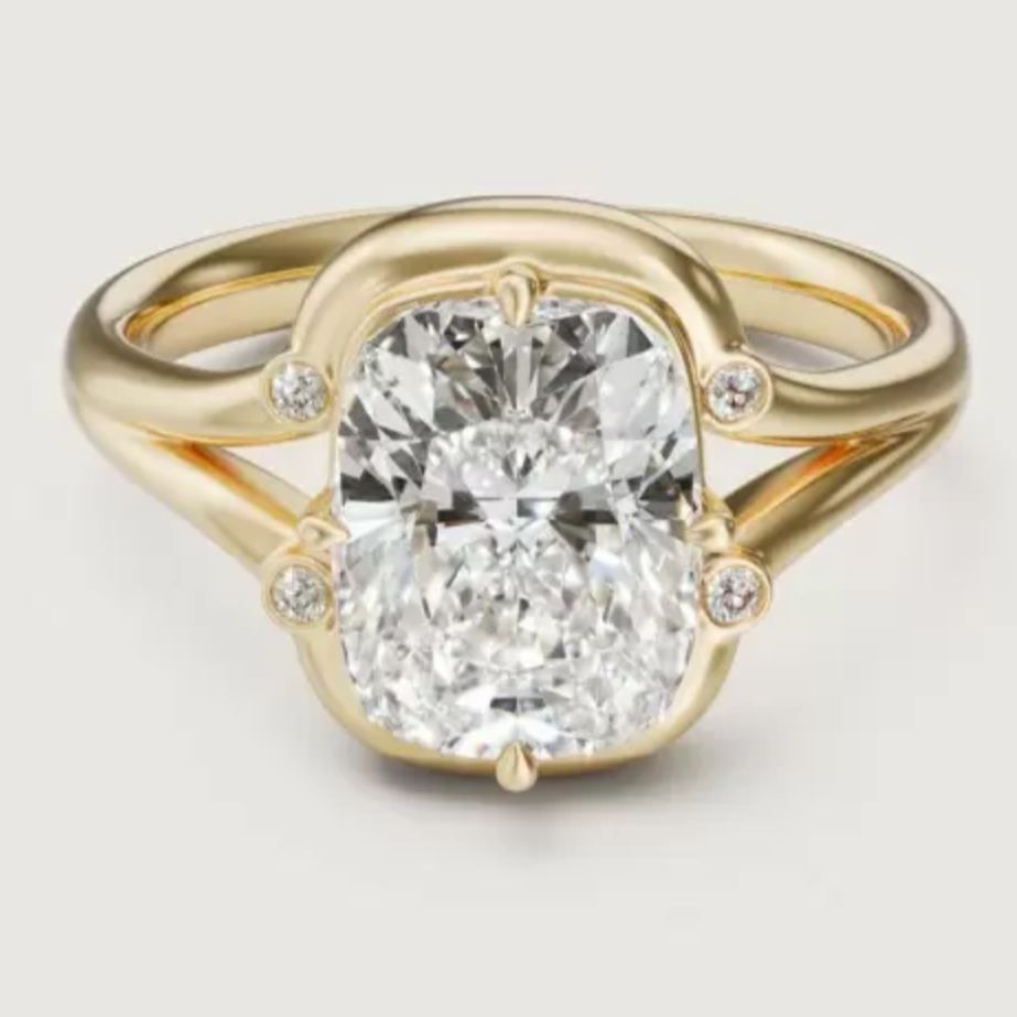Classic 5.50ct Cushion Cut White Diamond (Engagement) Halo Ring