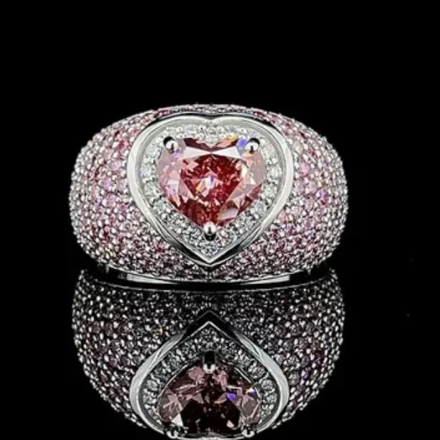 Vintage 3.5ct Round Cut Ruby  Ring