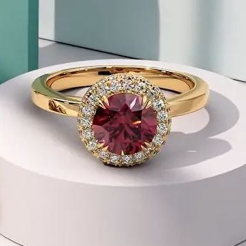 Luxurious Victorian 5ct Oval Cut Ruby (Evening Gala) Diamond Halo Ring - Royal Elegance​