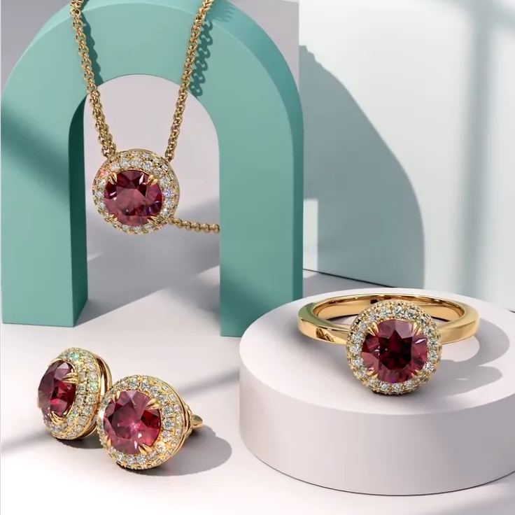 Luxurious Victorian 5ct Oval Cut Ruby (Evening Gala) Diamond Halo Ring - Royal Elegance​