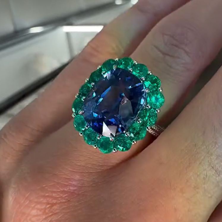 Classic 10ct Radiant Cut Sapphire Ring - "Regal Eternal"